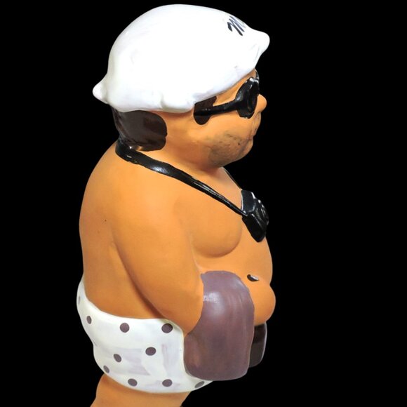 Pair Of Ceramic Figures With Cameras Man Elephant Home Decor Whimsical Maine - Picture 4 of 11